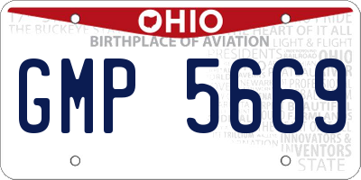 OH license plate GMP5669
