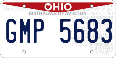 OH license plate GMP5683