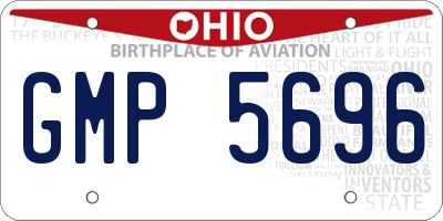 OH license plate GMP5696