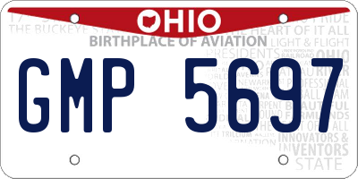 OH license plate GMP5697