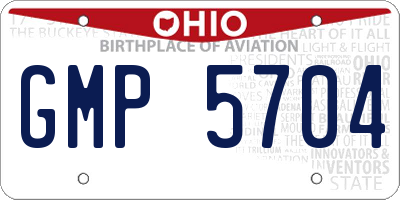 OH license plate GMP5704