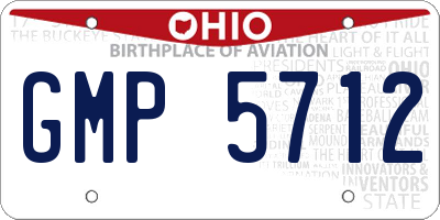 OH license plate GMP5712