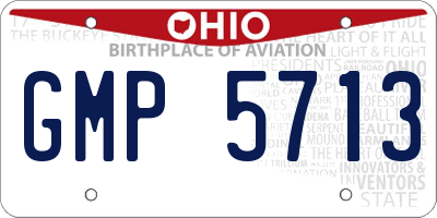 OH license plate GMP5713