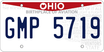 OH license plate GMP5719