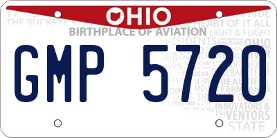 OH license plate GMP5720