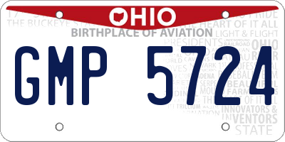 OH license plate GMP5724