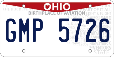 OH license plate GMP5726