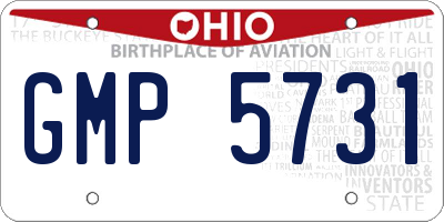 OH license plate GMP5731