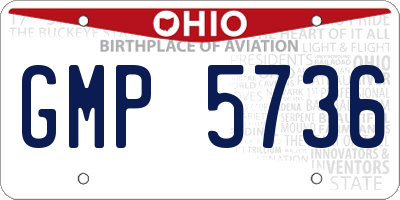 OH license plate GMP5736
