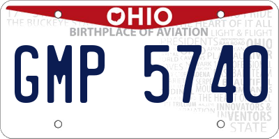 OH license plate GMP5740