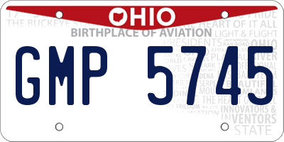 OH license plate GMP5745