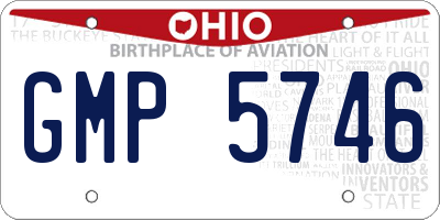 OH license plate GMP5746