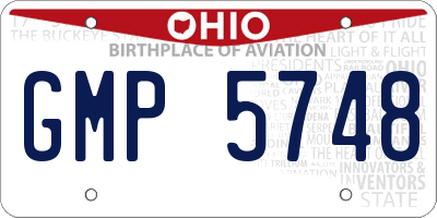 OH license plate GMP5748