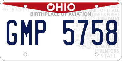 OH license plate GMP5758