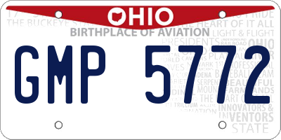 OH license plate GMP5772