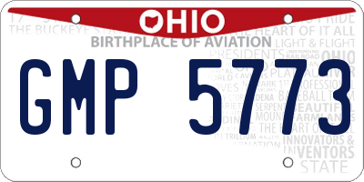 OH license plate GMP5773