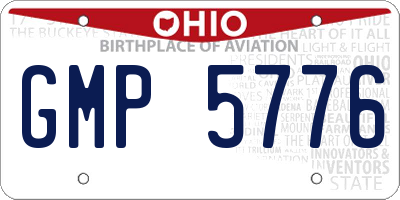 OH license plate GMP5776
