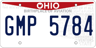 OH license plate GMP5784