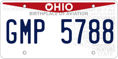 OH license plate GMP5788