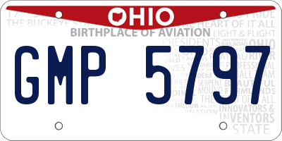 OH license plate GMP5797