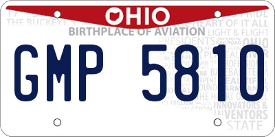 OH license plate GMP5810