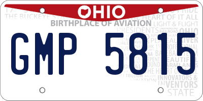OH license plate GMP5815