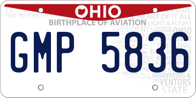 OH license plate GMP5836