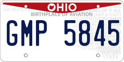 OH license plate GMP5845