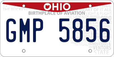 OH license plate GMP5856