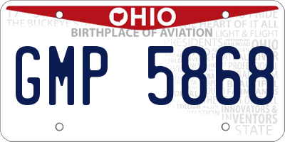 OH license plate GMP5868