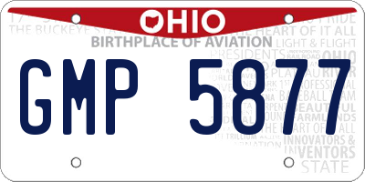 OH license plate GMP5877