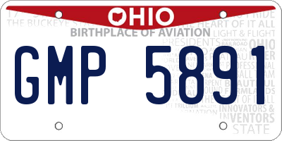 OH license plate GMP5891