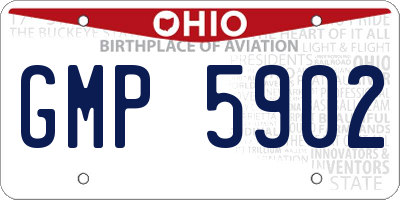 OH license plate GMP5902