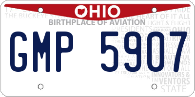 OH license plate GMP5907