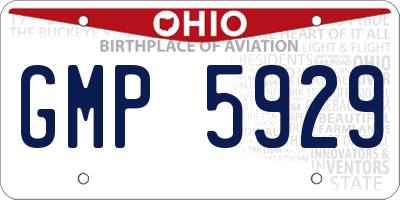 OH license plate GMP5929