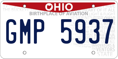 OH license plate GMP5937