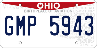 OH license plate GMP5943