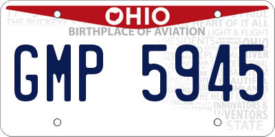 OH license plate GMP5945
