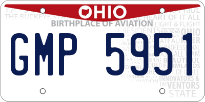 OH license plate GMP5951