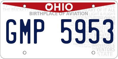 OH license plate GMP5953