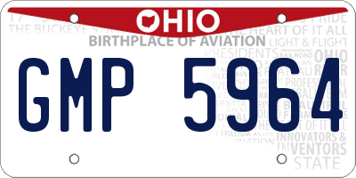 OH license plate GMP5964