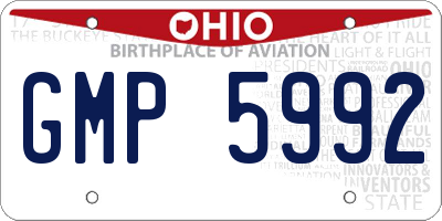 OH license plate GMP5992