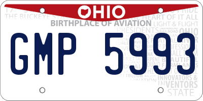 OH license plate GMP5993
