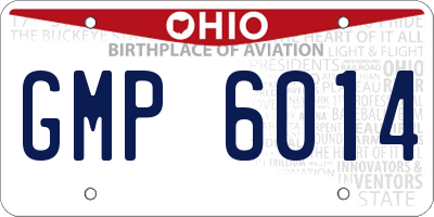OH license plate GMP6014