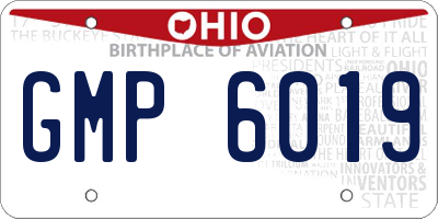 OH license plate GMP6019