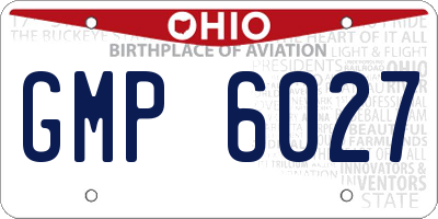 OH license plate GMP6027