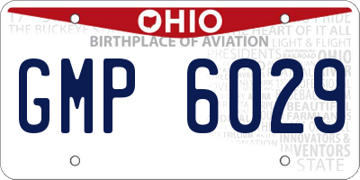 OH license plate GMP6029
