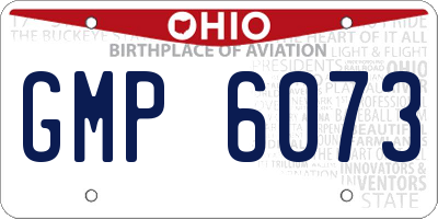 OH license plate GMP6073
