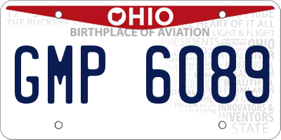 OH license plate GMP6089