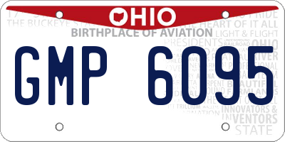 OH license plate GMP6095